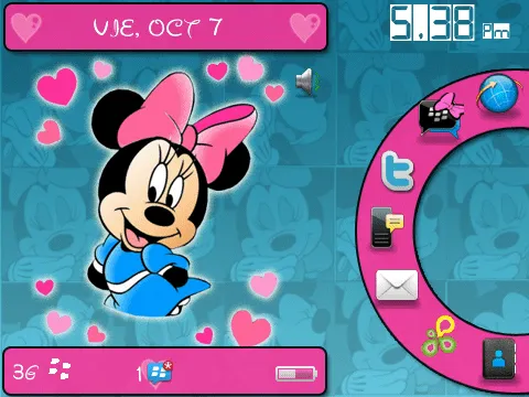 Mis Temas Blackberry: Tema minnie mouse para 85xx, 93xx os 5, 97 ...