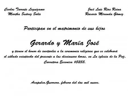 Texto de invitaciones - Foro Manualidades para bodas - bodas.com.mx