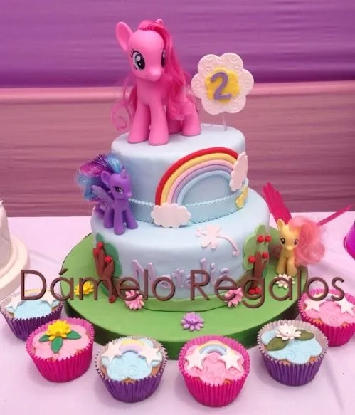 Torta de 2 pisos de pequeño pony... | Tortas, cupcakes y más ...