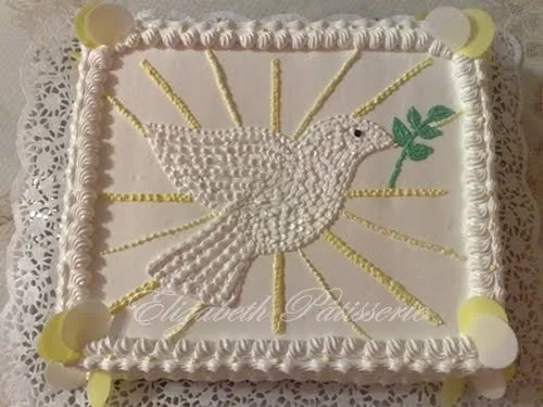 Tortas de comunión decoradas con merengue - Imagui