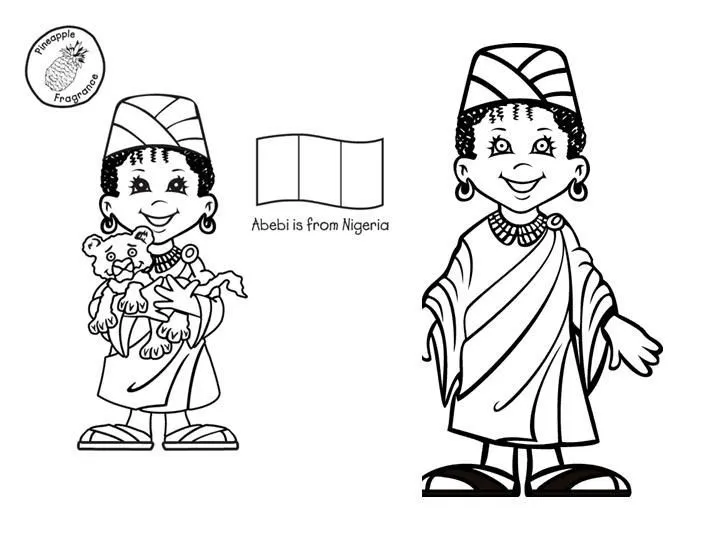 Dibujos para colorear de niños con trajes tipicos del mundo - Imagui