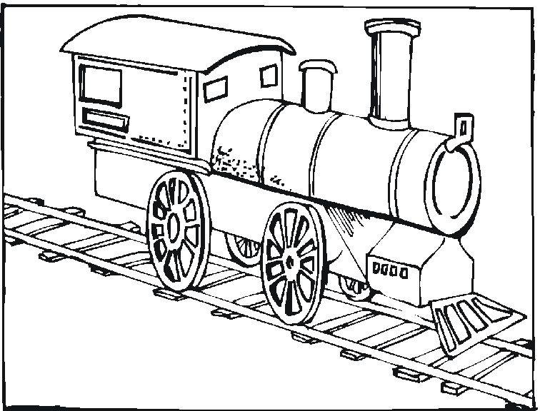 Transportes para colorear: Locomotoras antiguas