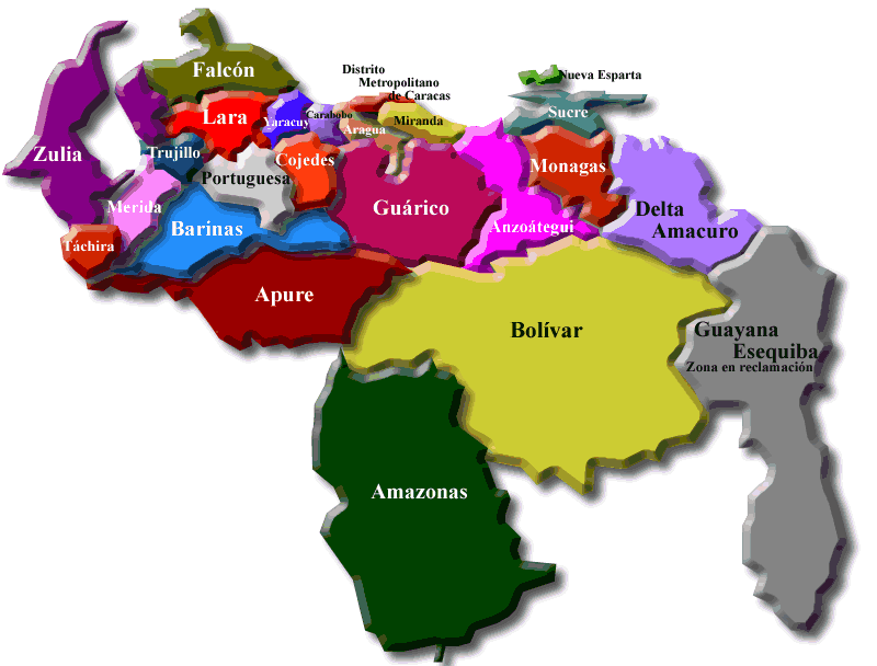 Variedad de Dibujos de Mapa de Venezuela (situado en la parte ...