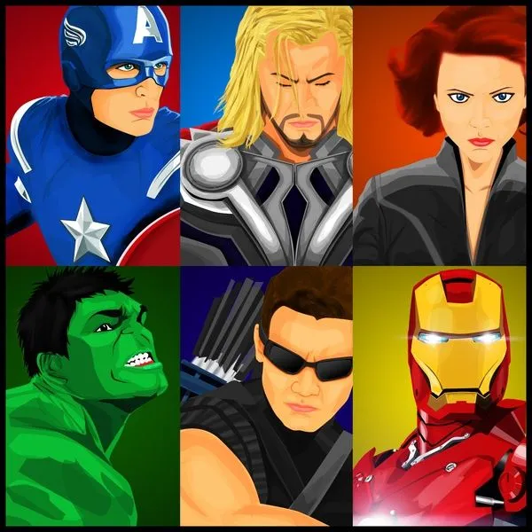 vector avengers | more vector thor captain america iron man hulk ...