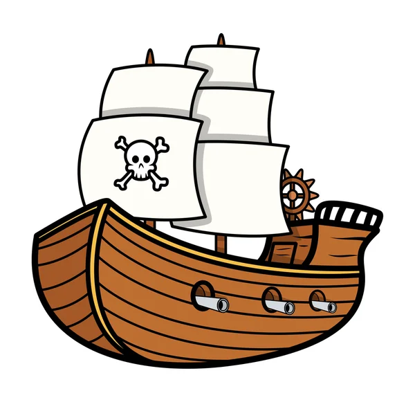 Vector de barco pirata — Vector stock © baavli #29805833