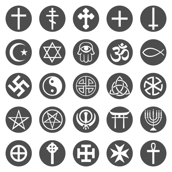 Vector conjunto de símbolos religiosos — Vector stock © nikiteev ...