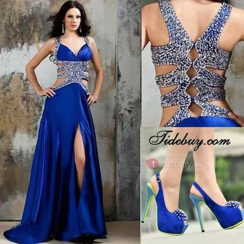 vestido de gala en azul | vestidos | Pinterest | Vestidos, Evening ...