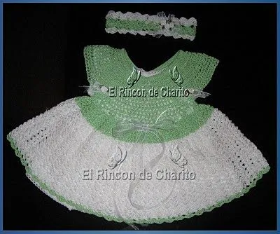 Vestidos para bebé tejidos a crochet - Imagui