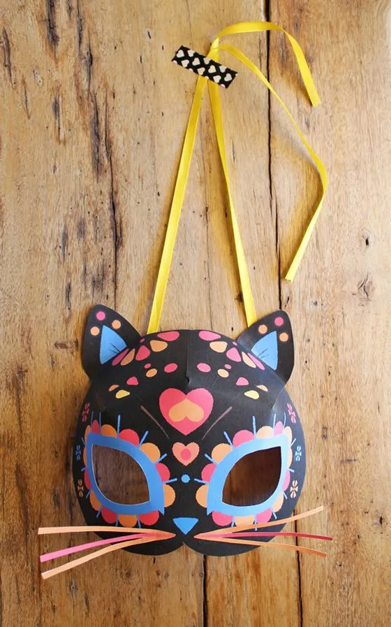 Video: Máscara de gato para el Día de los Muertos • Happythought