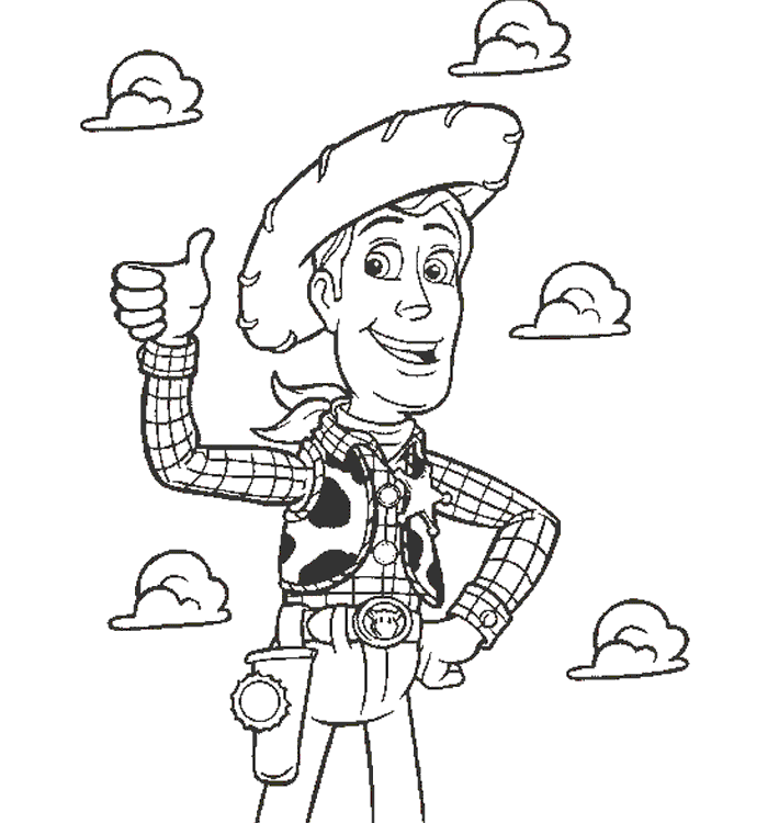 Woody de Toy Story para colorear