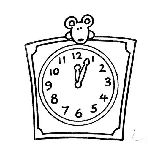 Reloj para colorear para niños - Imagui