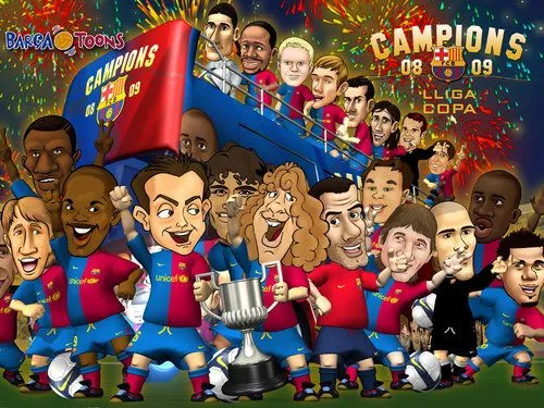 Los Barça Toons celebran el título de Liga