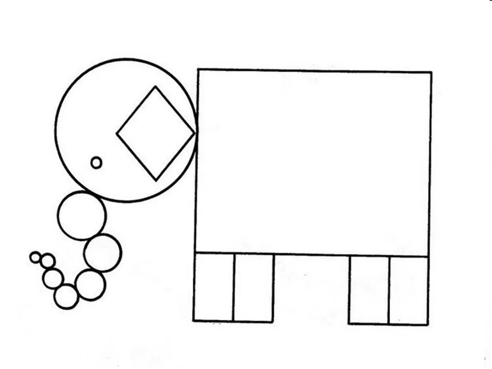 Dibujos usando figuras geométricas - Imagui