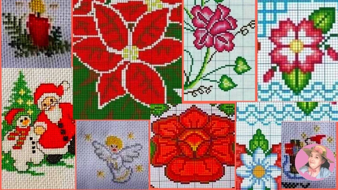 10 Bellas muestras y patrones en punto de cruz #1843 - YouTube