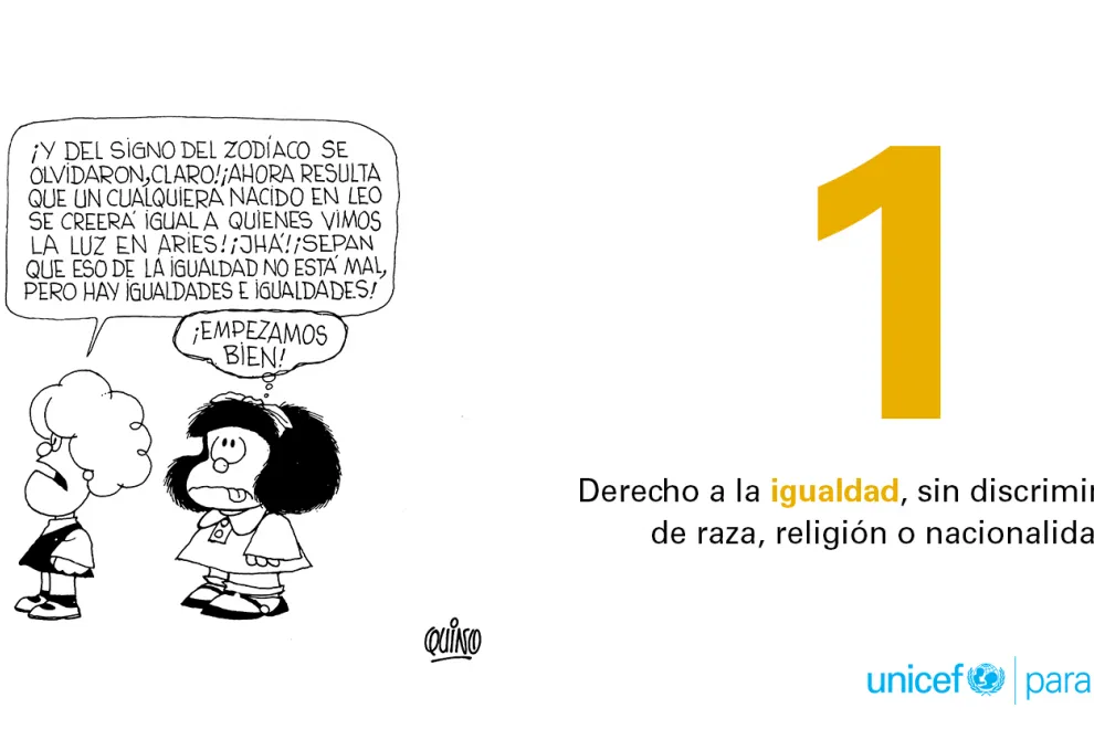 10 derechos fundamentales de los niños, por Quino | UNICEF