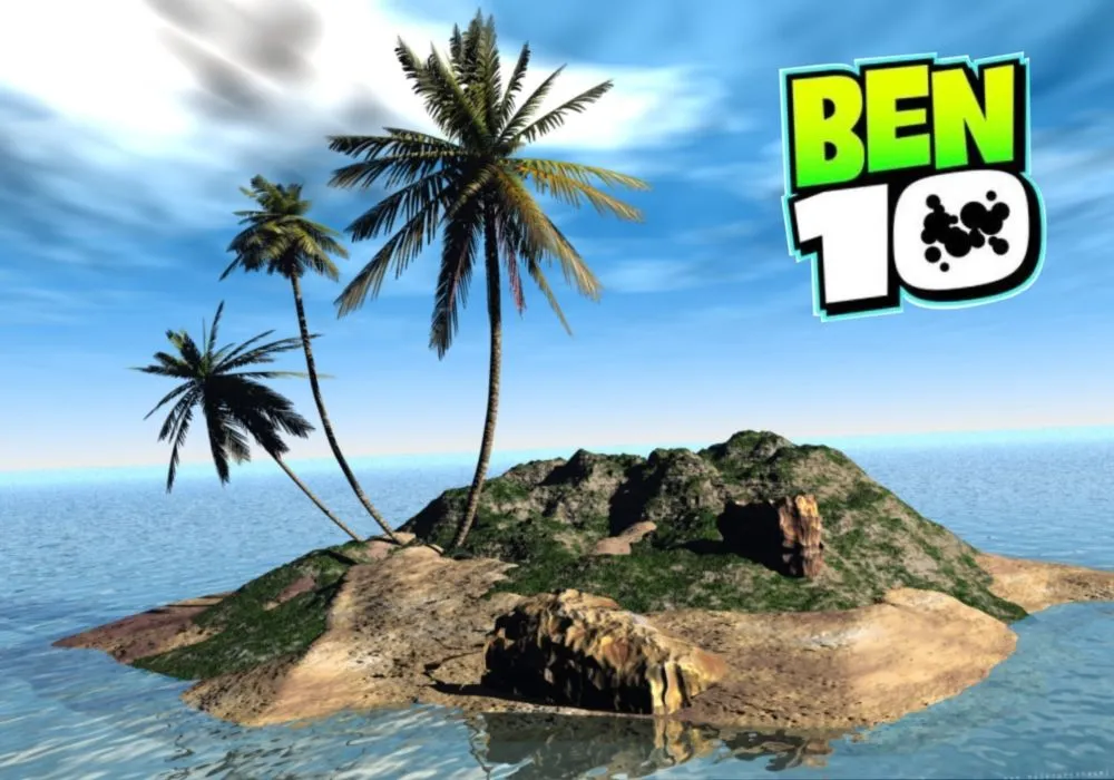  ... 10 desktop Posters Wallpapers Teen Heroes Logo in 3D Island background