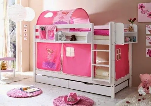 10 Diseños de Camas Camarote o Literas para el Dormitorio de Niñas ...