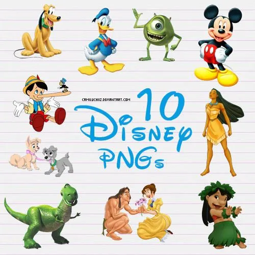 10 Disney PNG files by camiluchiiz on DeviantArt