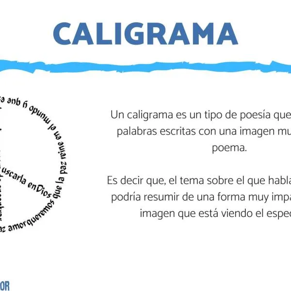 10 ejemplos de CALIGRAMAS - ideal para niños!