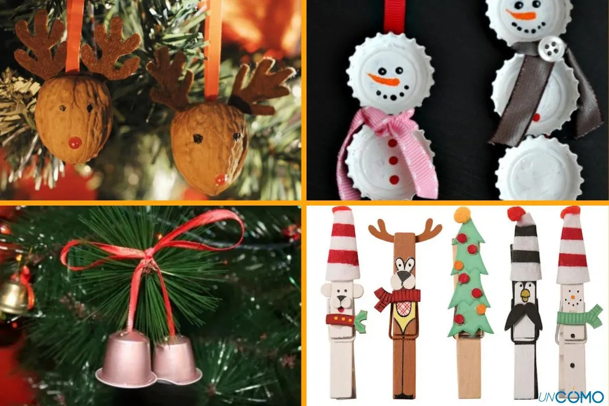 10 ideas de adornos de Navidad con material reciclado - ¡Fáciles y divertidos!