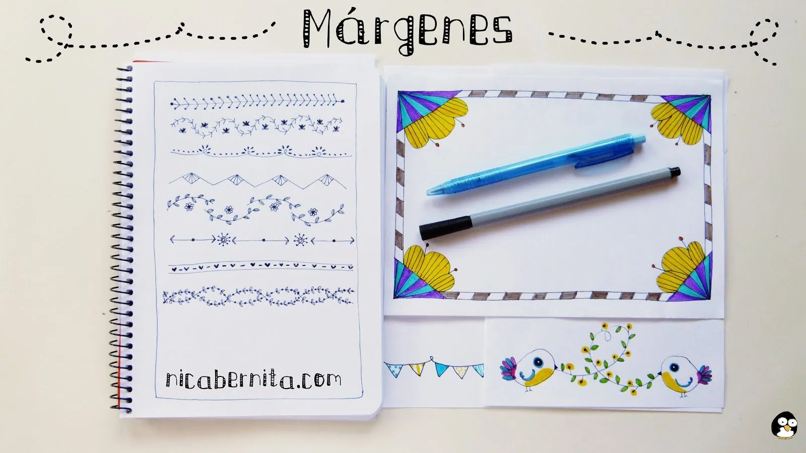 Más de 10 IDEAS de MÁRGENES para decorar hojas de cuadernos, cartas y  diarios 