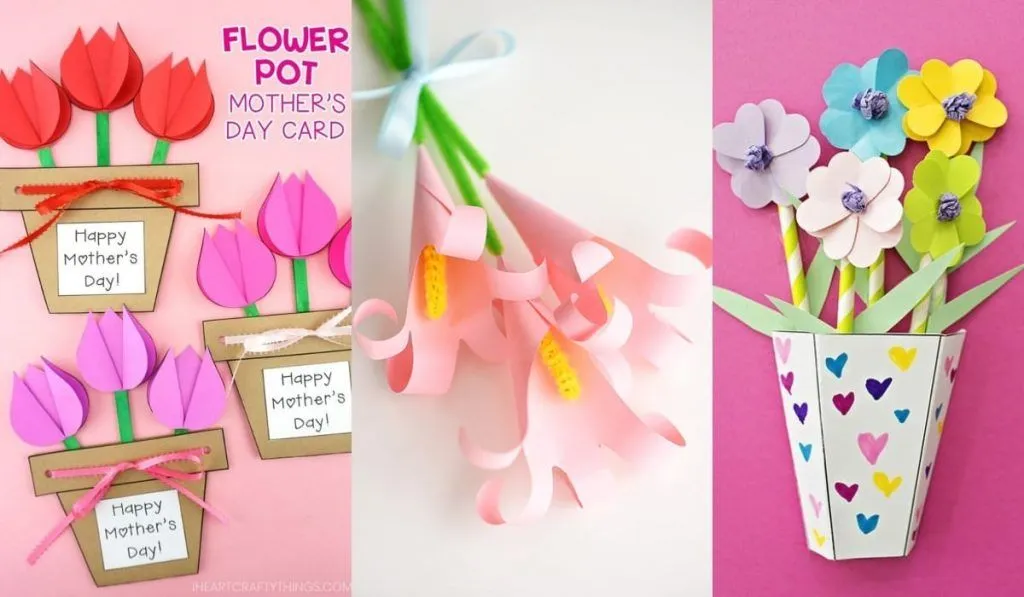 10 Manualidades de ramos de flores para hacer con niños