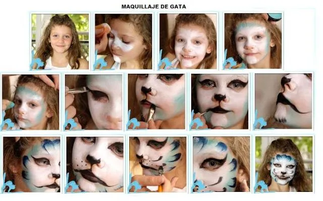 10 maquillajes de gato para pintar a niños en Halloween