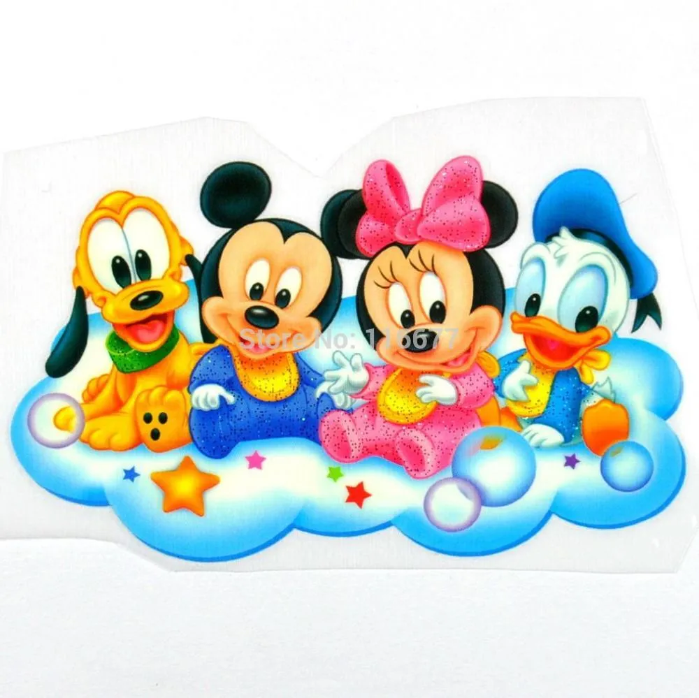 10 peças de bebê Mickey & Minnie Mouse Pato Donald Pluto ferro em ...