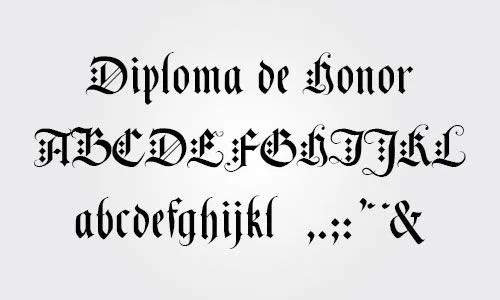 10 tipos de letras para diplomas y certificados, parte 1 - Oficientes