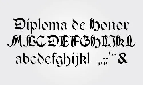 10 tipos de letras para diplomas y certificados, parte 1 - Oficientes