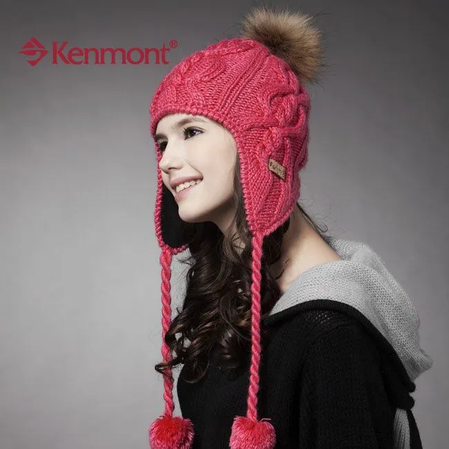 100% artesanía de punto de invierno con orejeras Beanie gorros de ...