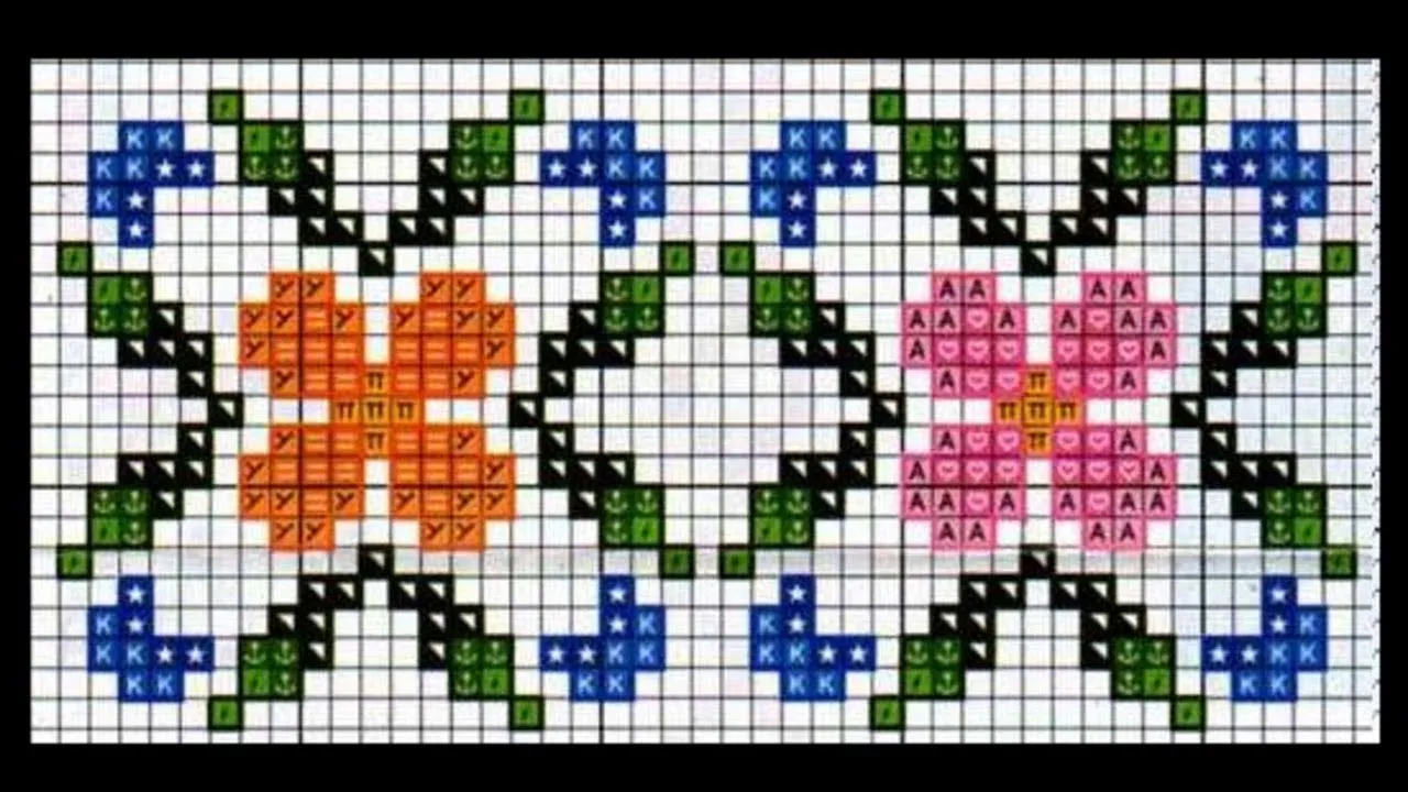 100 patrones de cenefas | Aprende punto de cruz paso a paso - YouTube