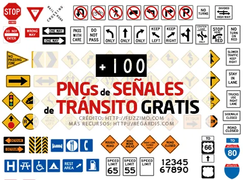 100 PNGs de Señales de Tránsito Gratis » Regardis