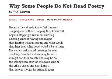 100 volando: Por qué alguna gente no lee poesía (