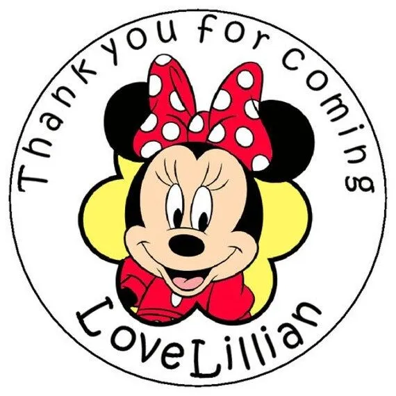 108 Personalized stickers Minnie Mouse for Hershey by LilNRose