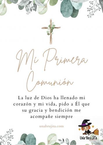 12 Frases hermosas para Primera Comunión - Una Brujita
