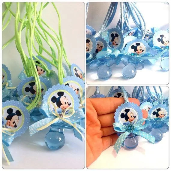 12 Mickey Mouse baby shower pacifiers - Mickey Mouse baby shower ...