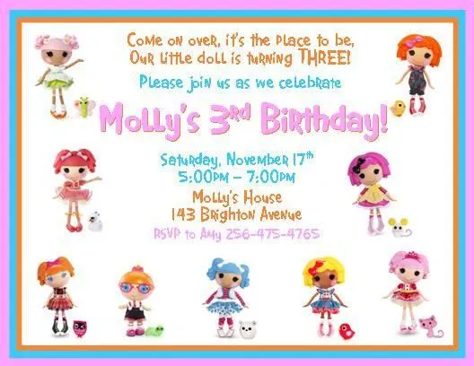 12 PRINTED Lalaloopsy Inspired Personalized by thenotecardlady