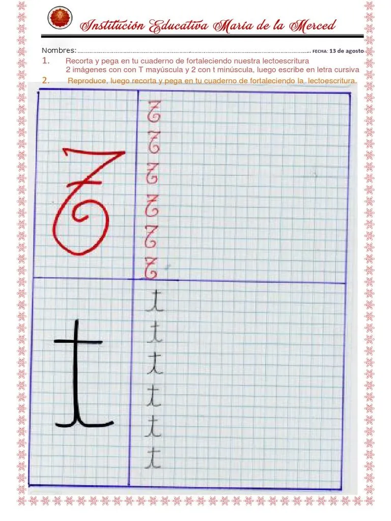 13-08 T Mayuscula y Minuscula | PDF