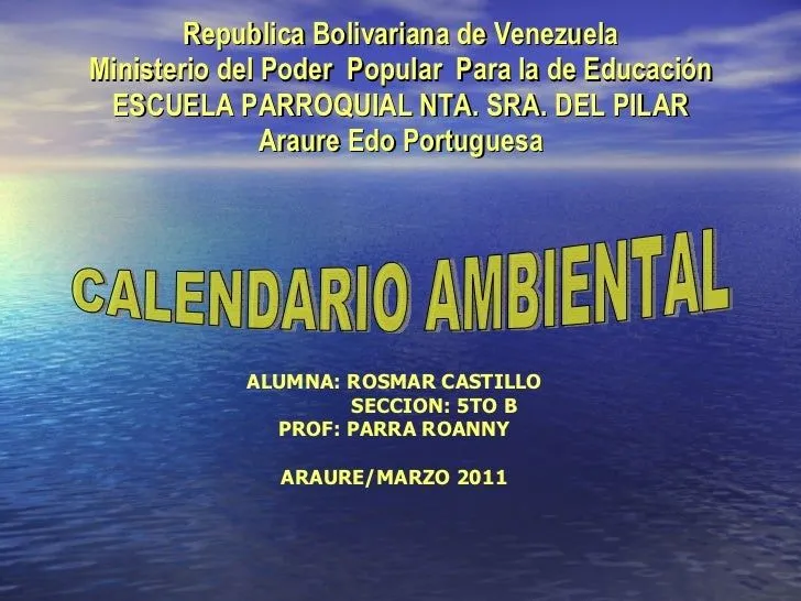 13 Calendario ambiental rosmar