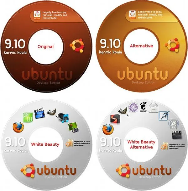 Pack de caratulas de CD/DVD para Ubuntu 9.10 Karmic Koala « Ubuntu ...