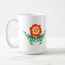 13,80 € - Flor psicodélica: Dibujo del vector: Tazas De Café