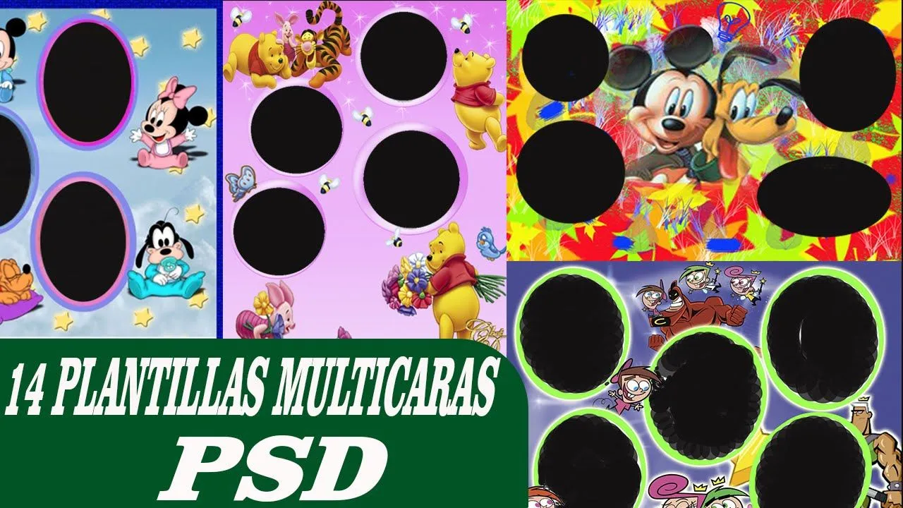 14 Plantillas Multicaras psd - editables en photoshop CC - Plantillas para  photoshop - YouTube