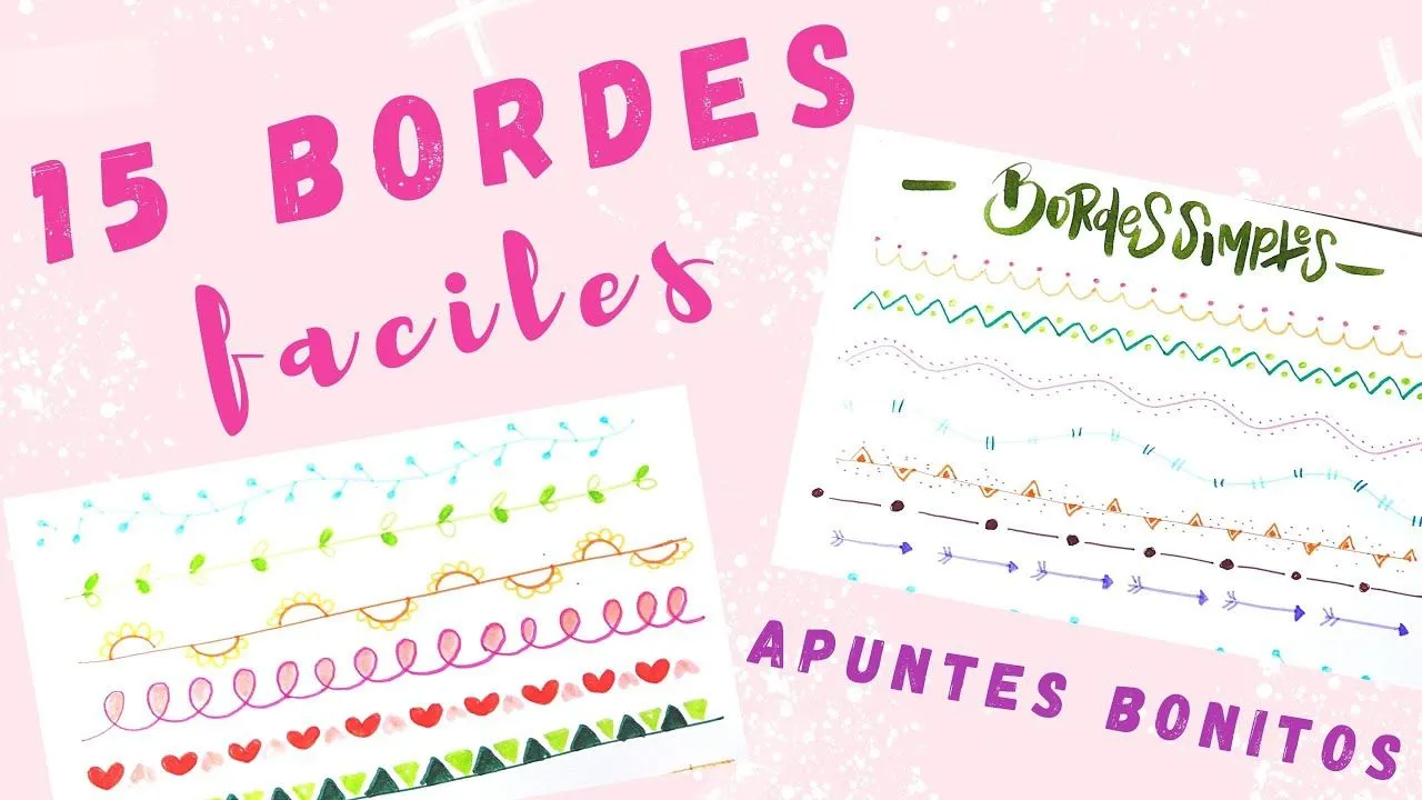 15 Bordes, divisiones y márgenes para cuadernos 