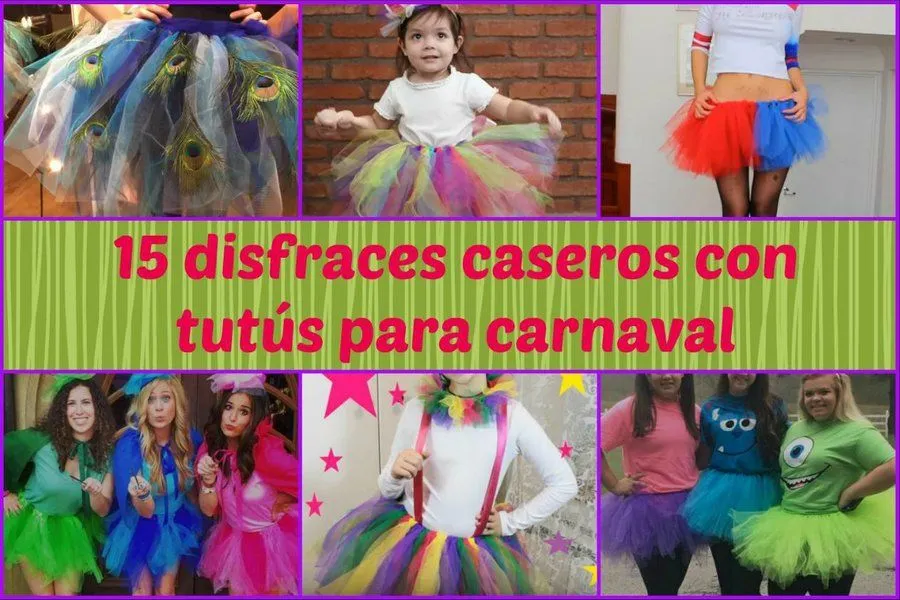 15 disfraces caseros con tutús para carnaval | Manualidades