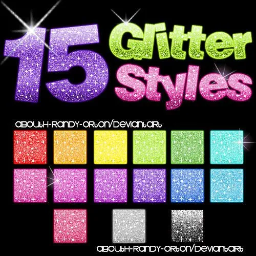 DeviantArt: More Like 15 Glitter Styles For Photoshop by ...