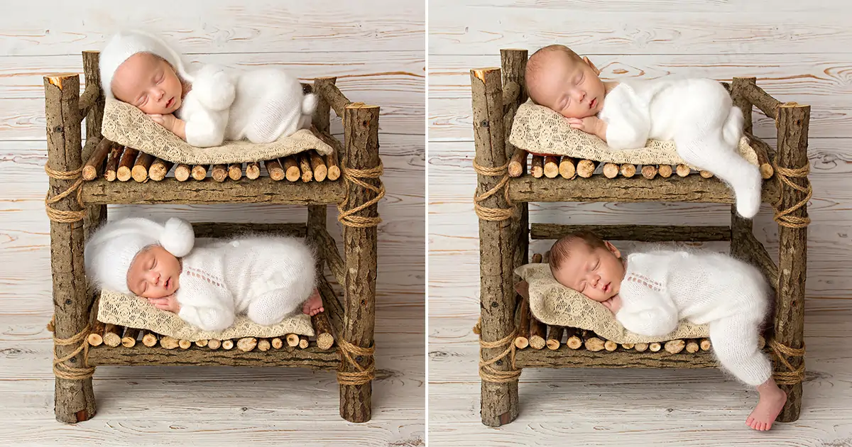 15 hermosas ideas para sesiones de fotos de recién nacidos gemelos