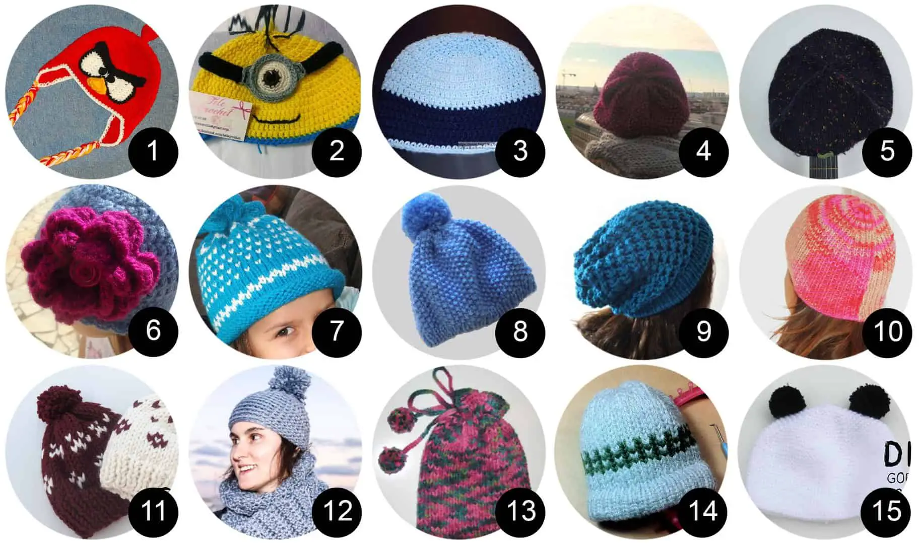 15 Tutoriales para hacer gorros de lana paso a paso