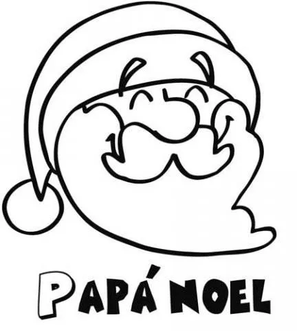 Papá Noel sonriente. Dibujo de Navidad para niños