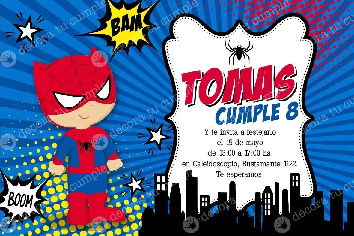 17 bedste idéer til Invitaciones Del Hombre Araña på Pinterest ...